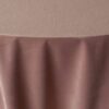 Obrus welurowy, okrągły w kolorze brudnego różu / dusty pink o średnicy 330 cm