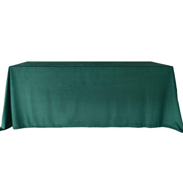 Obrus welurowy, prostokątny w kolorze butelkowej zieleni 240 cm x 280 cm