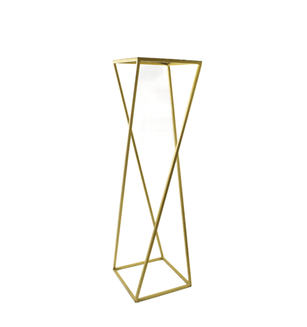 Nowoczesny wysoki złoty stojak krzyżowy (wys. 90 cm)