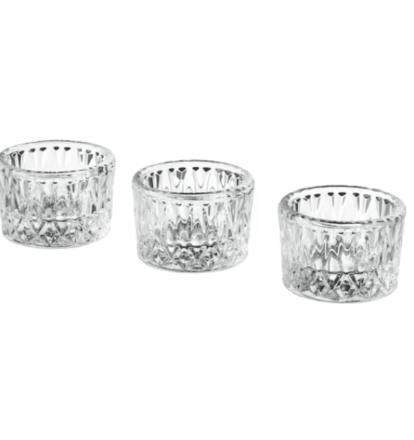 Kryształowe świeczniki na tealight - zestaw 3 szt.